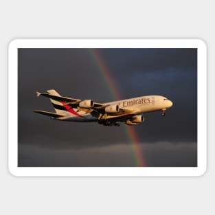 Rainbow Sky: Airbus A380 Sticker